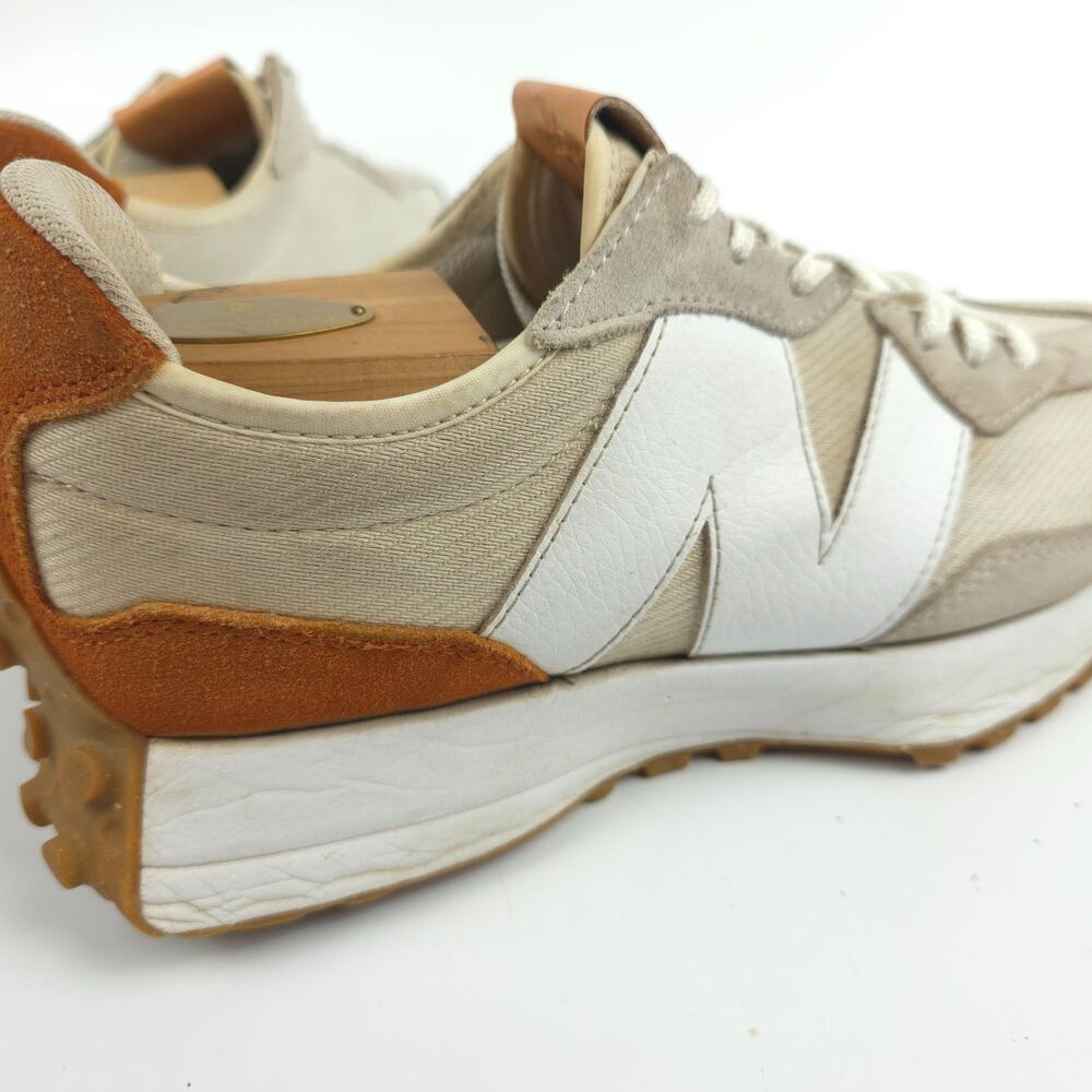 NEW BALANCE 327 Sneakers Leather Trainer Minimal Athleisure Athflow Sporty White - Picture 3 of 11